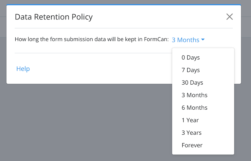 data retention policy